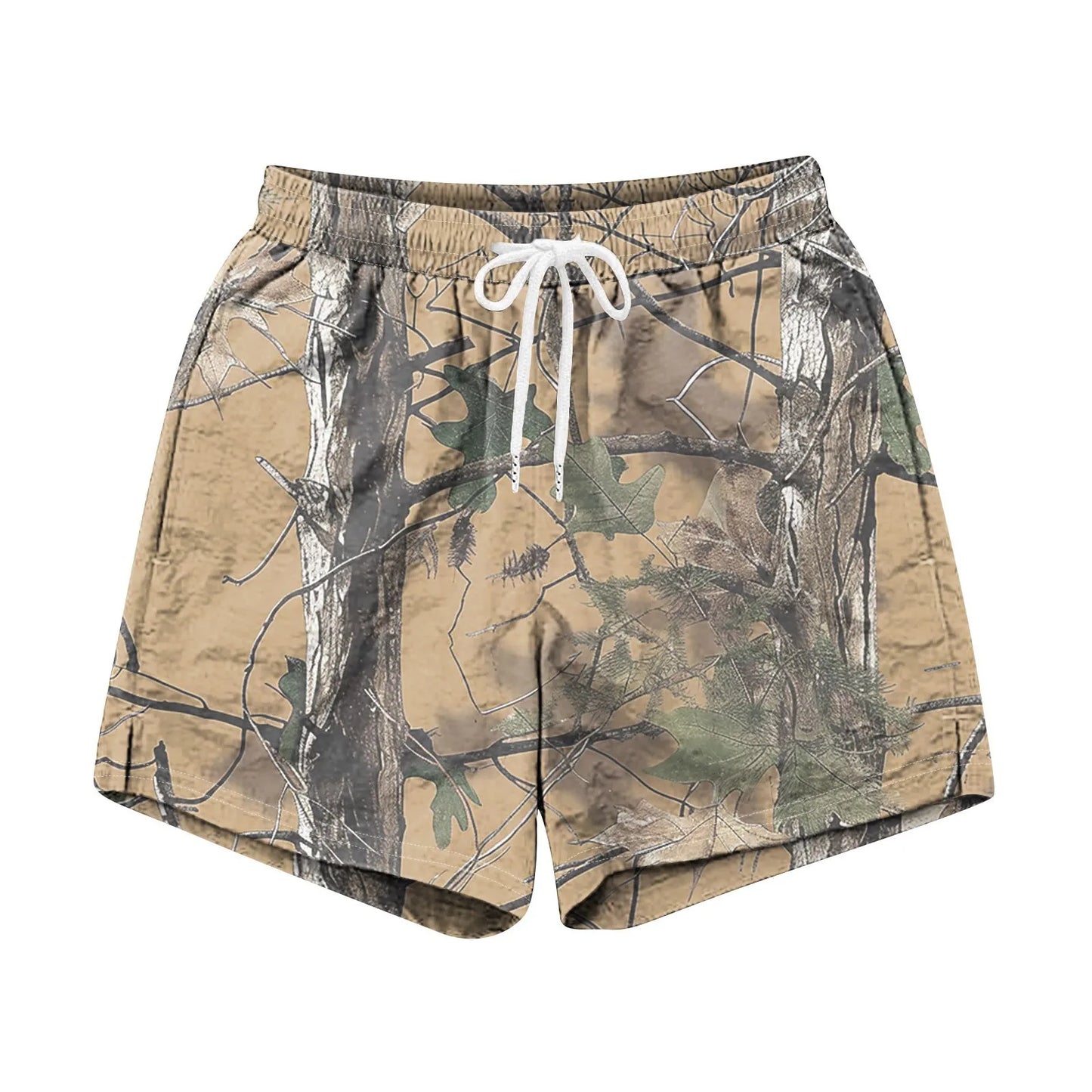 Drawstring Camo Shorts