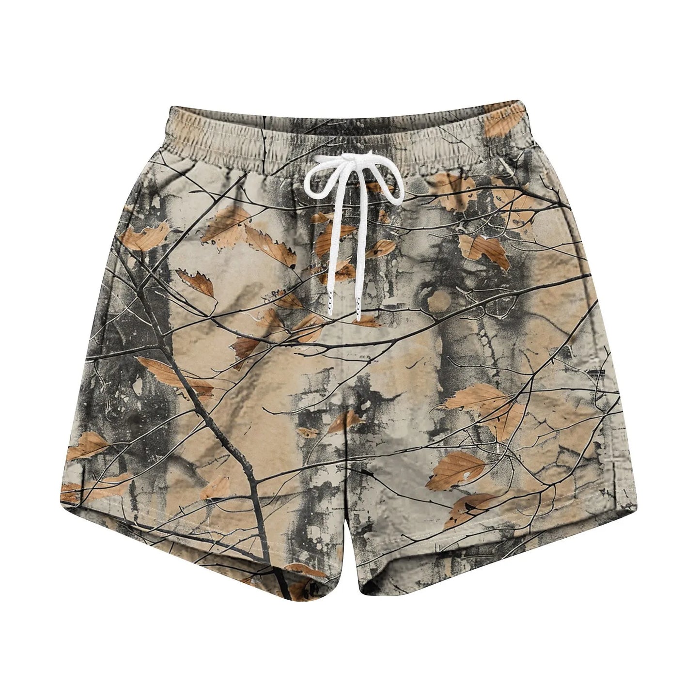 Drawstring Camo Shorts