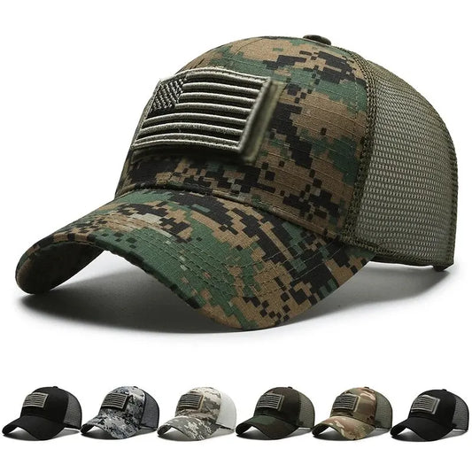 Camouflage Hats with Velcro Patch