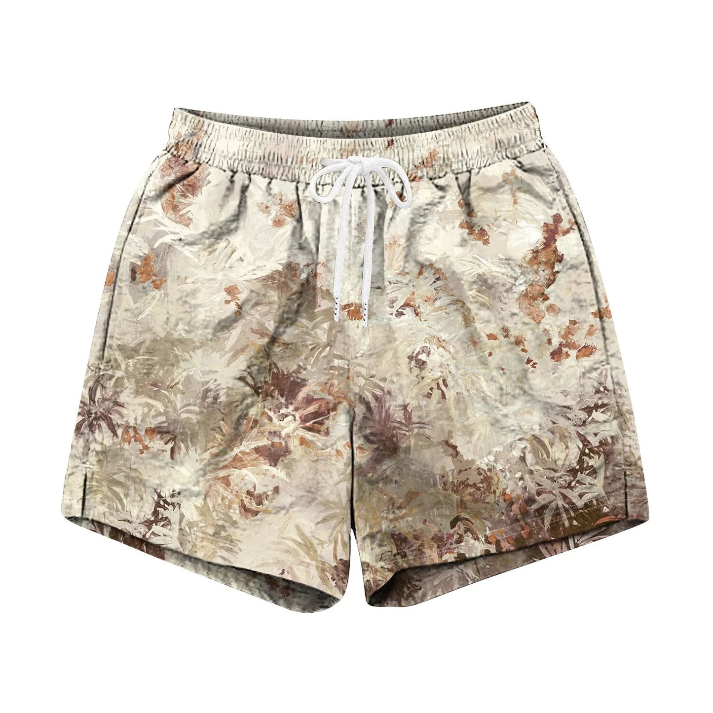 Drawstring Camo Shorts