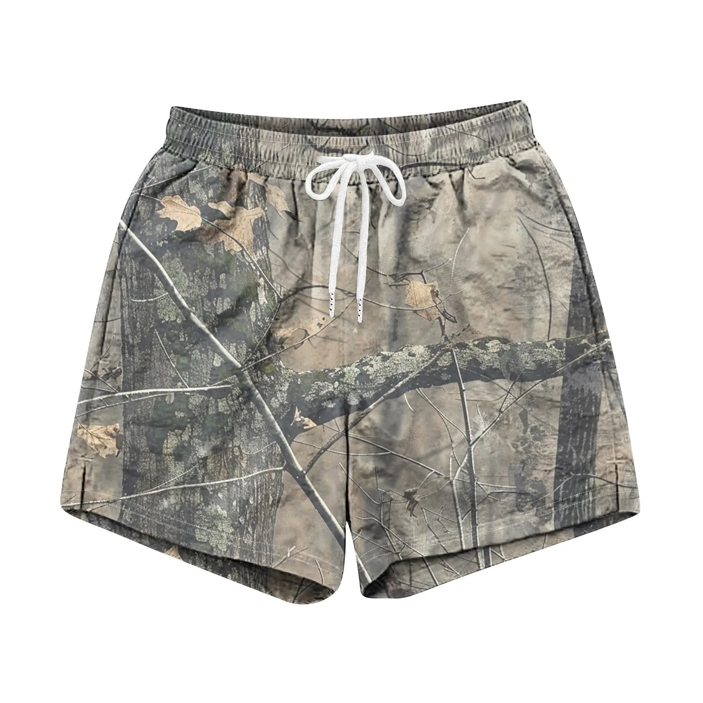 Drawstring Camo Shorts