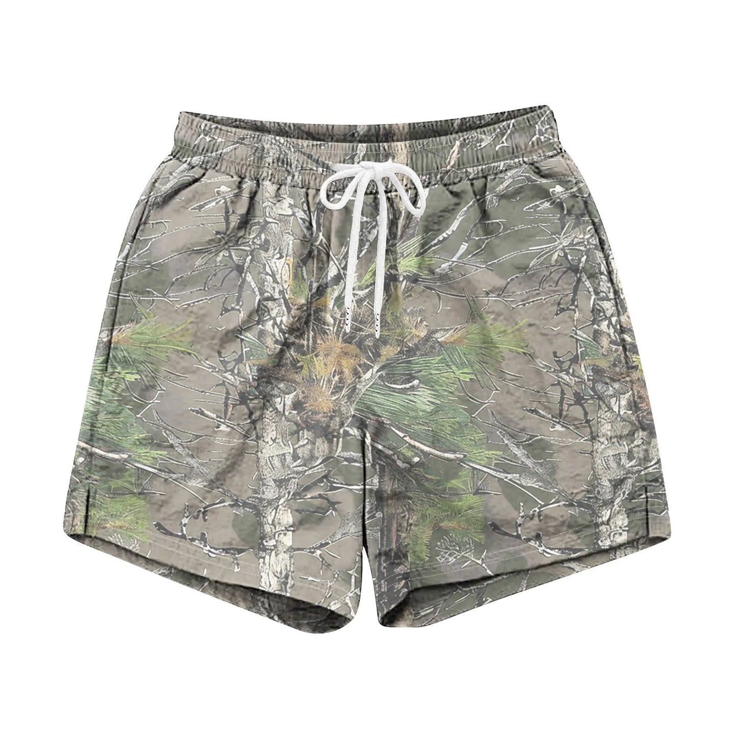 Drawstring Camo Shorts