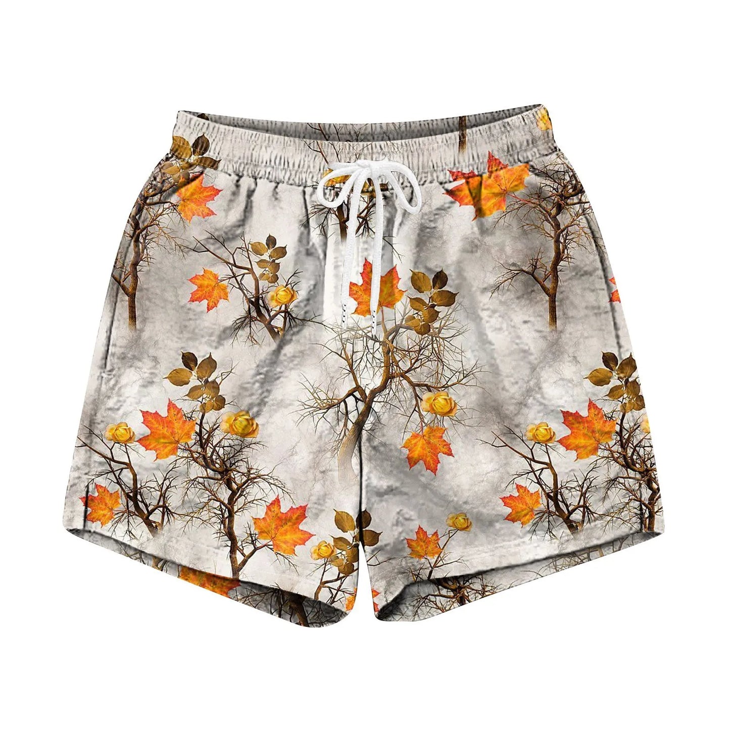 Drawstring Camo Shorts